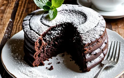 Recette facile de mi-cuit au chocolat fondant pour une personne