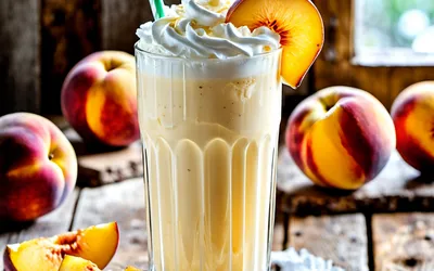 Recette facile et rapide de milk-shake à la pêche onctueux et rafraîchissant