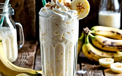 Milkshake glacé à la banane onctueux et rafraîchissant - Recette facile