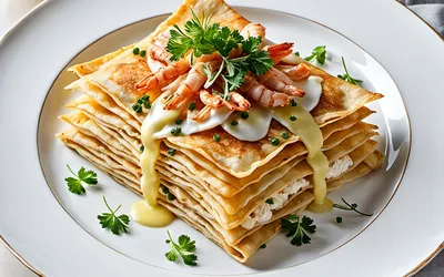 Mille-feuilles de crêpes au crabe : recette gourmande et facile