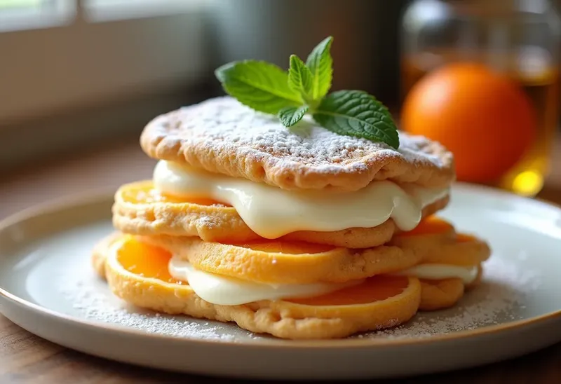 Mille-feuilles d'oranges au mascarpone et Cointreau : dessert frais et gourmand
