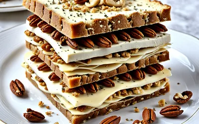 Millefeuille gourmand de pain d'épices au roquefort : recette facile et rapide