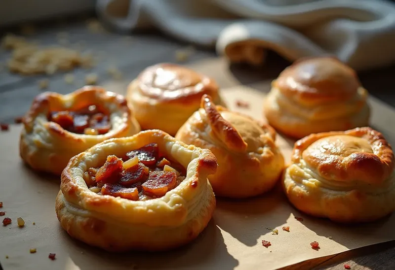 Mini-Bouchées Gourmandes aux Lardons et Oignons Caramélisés