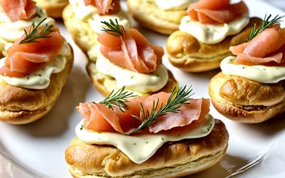 Mini éclairs au saumon fumé : recette facile et gourmande pour apéritif