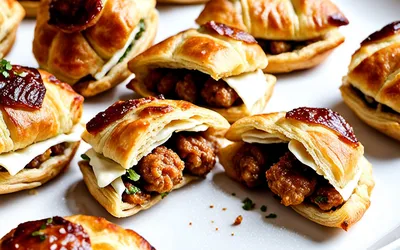 Mini-feuilletés croustillants aux merguez épicées - Recette facile et rapide