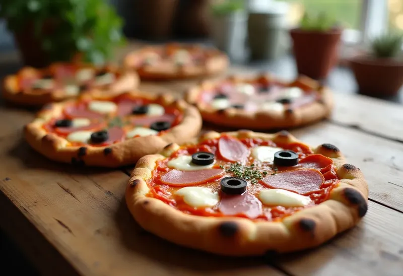 Mini pizzas express pour apéritif gourmand
