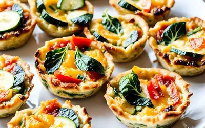 Mini quiches légères sans pâte aux légumes frais - recette saine et facile