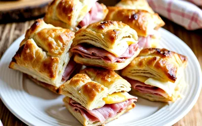 Recette facile de minis feuilletés jambon fromage maison