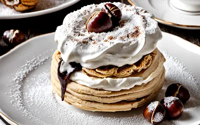 Mont Blanc traditionnel à la crème de marrons et chantilly - Recette facile et gourmande