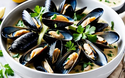 Moules crémeuses aux poireaux et vin blanc : recette facile et gourmande