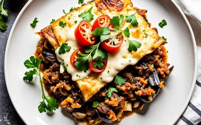 Recette facile de Moussaka égyptienne traditionnelle - Plat savoureux à l'aubergine