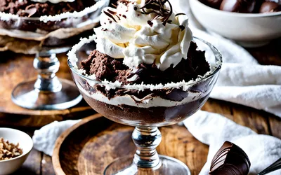 Recette facile de mousse au chocolat noir avec glace maison à la noix de coco