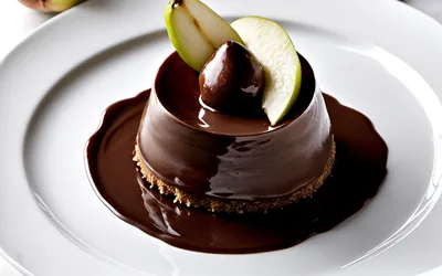 Recette facile de mousse au chocolat noir avec poires fraîches