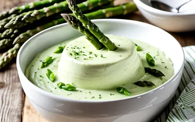 Recette facile de mousse d'asperge verte légère et onctueuse