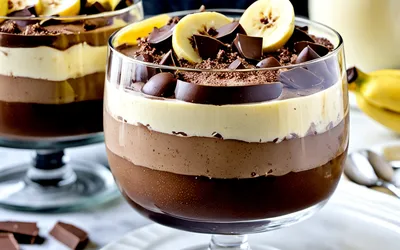 Recette facile de mousse banane chocolat noir légère et gourmande