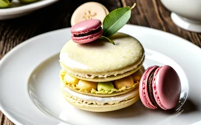 Mousse légère de poires aux macarons fondants - Dessert fruité et gourmand