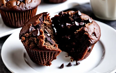 Photo de Recette facile de muffins au chocolat fondant avec cœur surprise