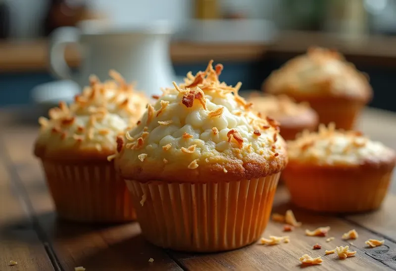 Muffins moelleux à la noix de coco façon Océane