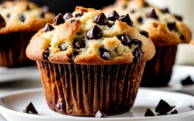 Recette facile de muffins moelleux aux pépites de chocolat pour un goûter gourmand