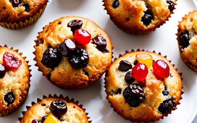 Recette facile de muffins moelleux aux raisins, pépites de chocolat ou fruits confits