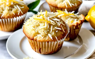 Recette facile de muffins citron-coco acidulés moelleux pour le goûter