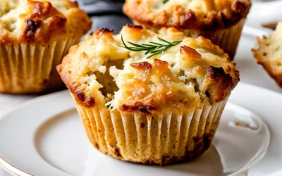 Recette facile de muffins salés au fromage et oignon fondant
