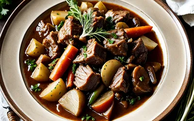 Recette traditionnelle de Navarin d’agneau mijoté aux légumes de saison