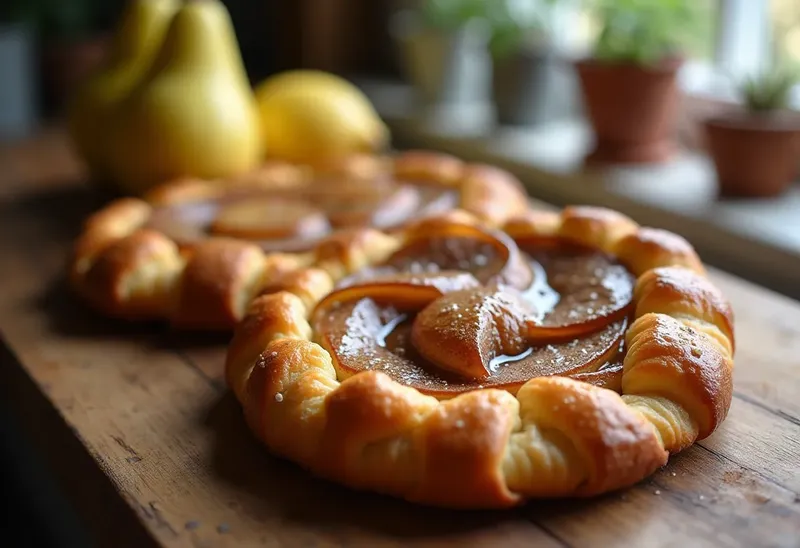 Nems croustillants aux poires fondantes et chocolat noir