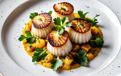 Noix de Saint-Jacques légères à l'indienne - Recette rapide et savoureuse