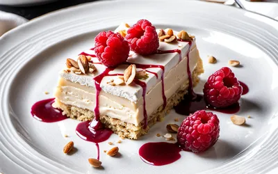 Recette facile de nougat glacé au coulis de framboises fraîches