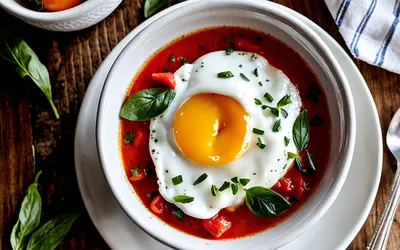 Œuf cocotte tomate piment basilic : recette facile et rapide
