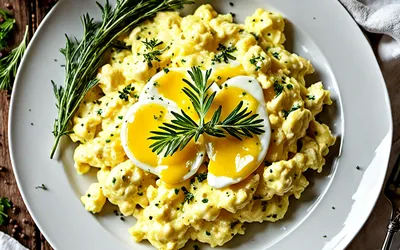 Recette facile d’œufs brouillés crémeux au beurre pour un petit déjeuner gourmand