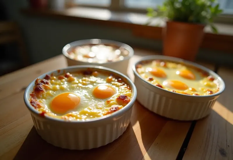Oeufs cocotte au gruyère fondant : recette facile et gourmande