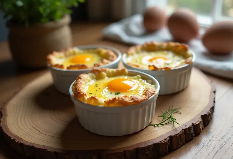 Œufs Cocotte sur Purée Gratinée : Recette Facile et Gourmande