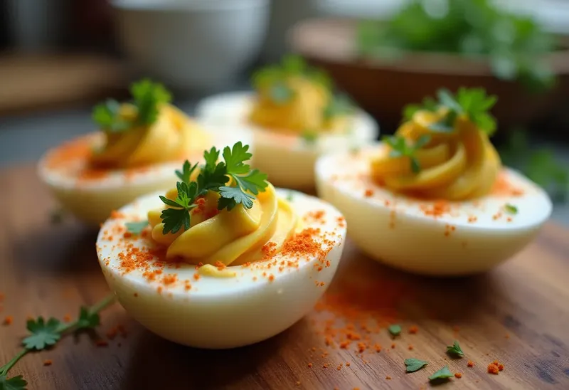 Oeufs Farcis au Four à l'Ail et au Persil : Recette Facile et Savoureuse