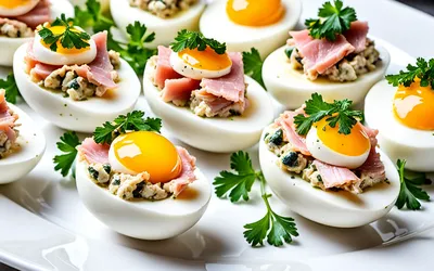 Recette facile d'œufs farcis au thon pour apéritif gourmand