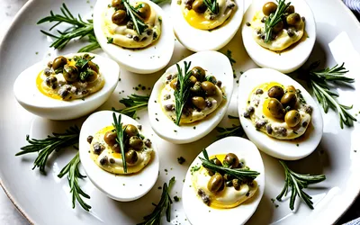 Recette facile d'œufs farcis aux anchois et câpres pour apéritif