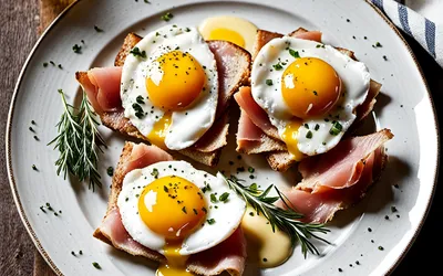 Œufs pochés au jambon de Bayonne : recette gourmande et facile