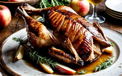 Recette gourmande d'oie farcie et laquée au miel facile
