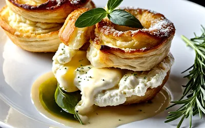 Recette facile d'oignons soufflés au chèvre, entrée gourmande