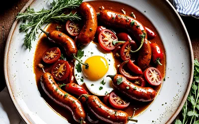 Recette Ojja aux piments doux et merguez - Plat épicé et savoureux du Maghreb