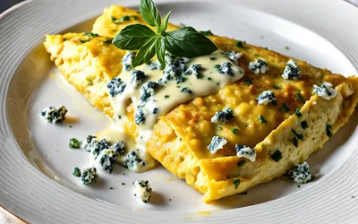 Omelette au Roquefort crémeuse et savoureuse - Recette facile et rapide