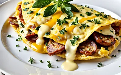 Recette facile d'omelette à la soubressade et fromage fondant