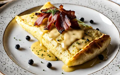 Recette facile d'omelette aux pommes de terre et lardons croustillants