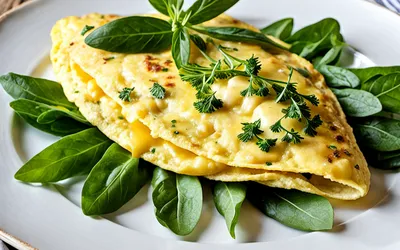Omelette moelleuse aux œufs et oseille fraîche - Recette facile et rapide