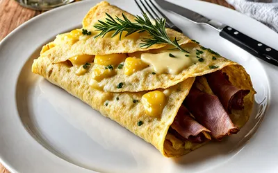 Omelette roulée en tranches savoureuse et facile - recette rapide