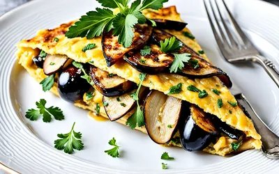 Omelette à l'aubergine fondante : recette facile et rapide