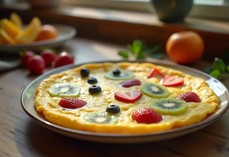 Omelette soufflée aux fruits frais : recette légère et gourmande