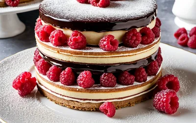 Recette Opéra aux Framboises : Gâteau au Chocolat et Café Raffiné