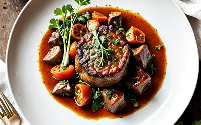 Recette Osso Bucco de Veau Fondant aux Légumes et Sauce Tomate